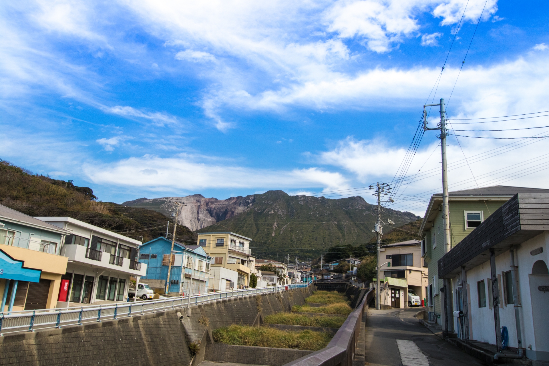 神津島の町並み
