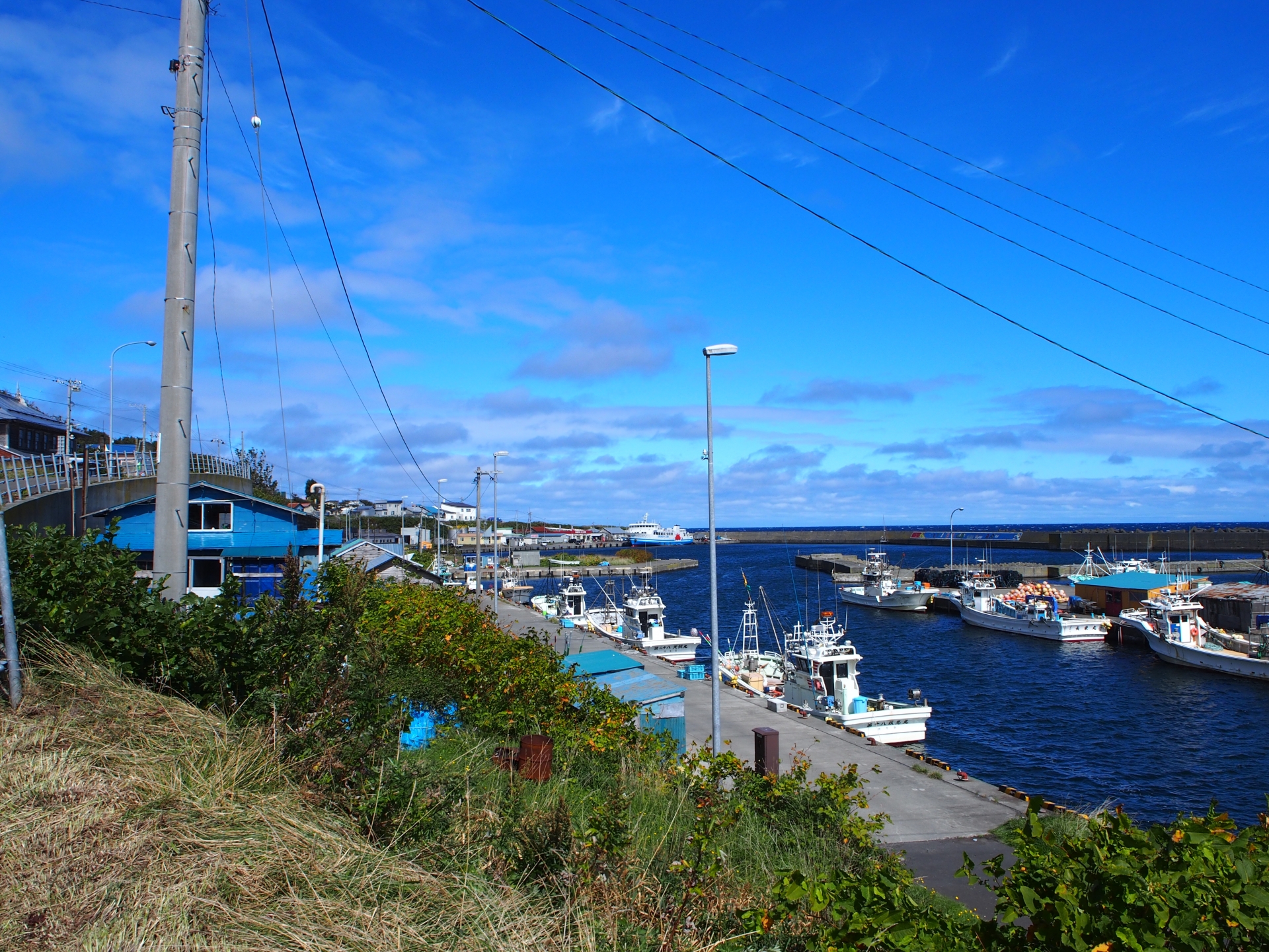 北海道焼尻島の漁港