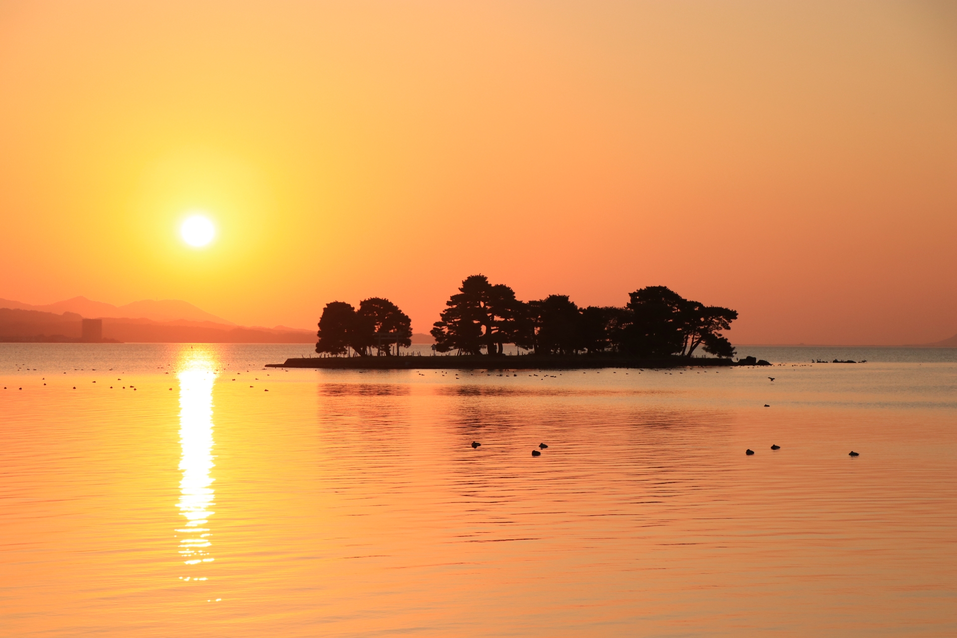 宍道湖 夕陽